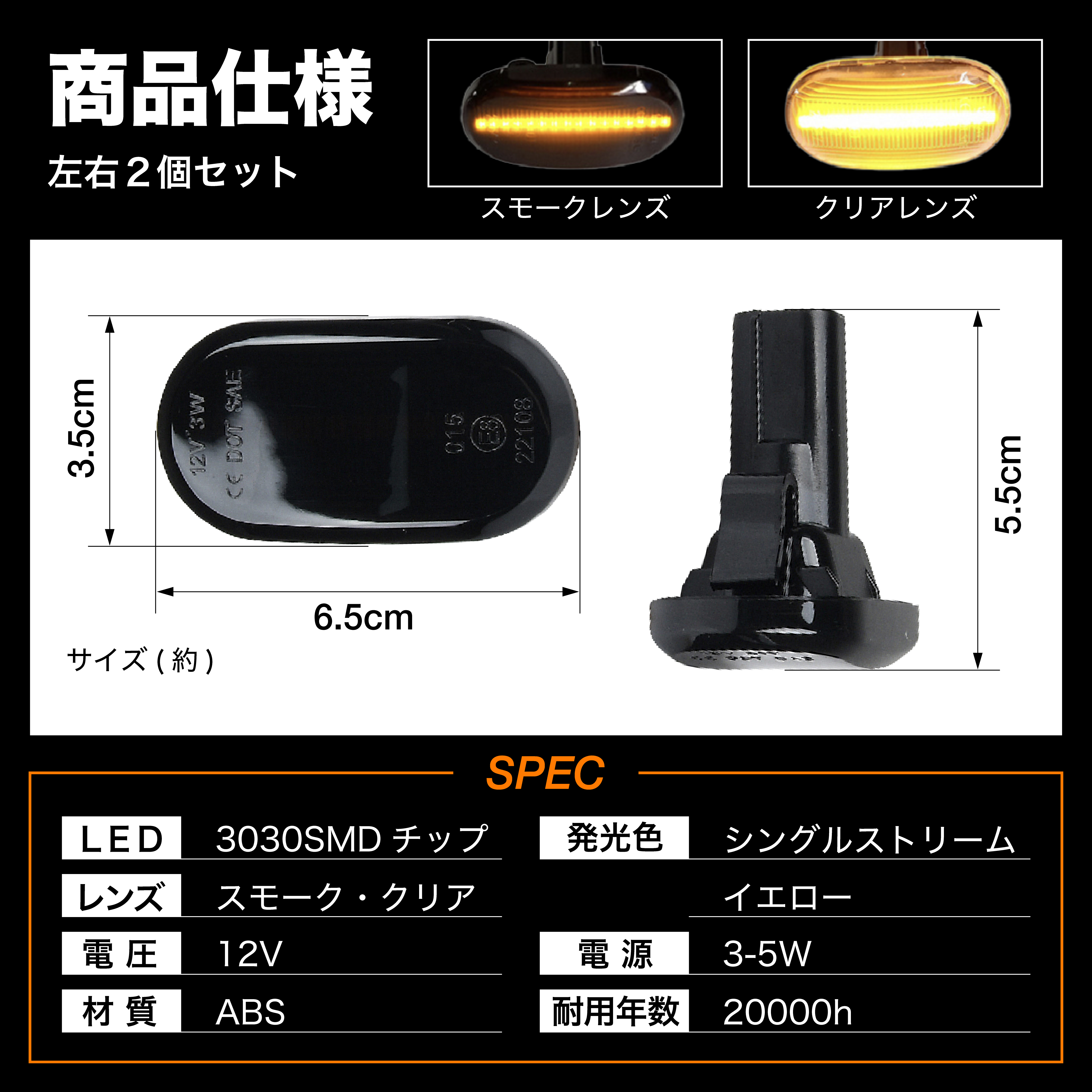 LEDサイドマーカー